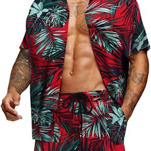 Men's Flower Shirt and shorts from amazon.ca link in description